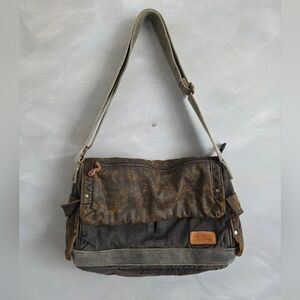 BED STU Black WAXED CANVAS Brown Grey HAWKEYE Crossbody MESSENGER Oil Slick BAG